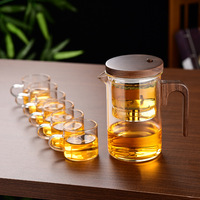 Théière en verre résistante à la chaleur avec filtre à séparation magnétique sans tige à aspiration directe, absorption des bulles, un seul clic pour filtrer, directement de l'usine