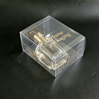Boîte d'emballage pliable en PET transparent personnalisée et recyclable pour les produits de parfumerie et de cosmétiques