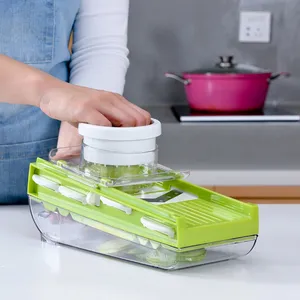 Draagbare Verstelbare 5 In 1 Groentesnijder Mandoline Slicer Rasp Met Container