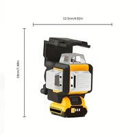 Laser 4D a 12 Linee Rotante a 360° per Esterni/Interni, Raggio Verde Autolivellante, Precisione 2.5mm, Controllo Remoto, Laser Orizzontale e Verticale