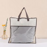Sacs de rangement portables anti-poussière à fermeture éclair, imprimés par transfert thermique, en PVC non tissé Meltblown, pour literie et housses de couette, en stock