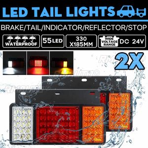 2 feux arrière LED 24V pour camion, feux de freinage et clignotants pour remorque, caravane, camping-car, bus, tracteur, poids lourd - Product Image 1