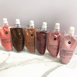 Brillo Labial Mineral Vegano al por Mayor, Base de Aceite, Pigmento <span class=keywords><strong>en</strong></span> <span class=keywords><strong>Gel</strong></span>, Hidratante, Altamente Pigmentado, Mate, Brillo Labial Transparente para DIY - Product Image 3