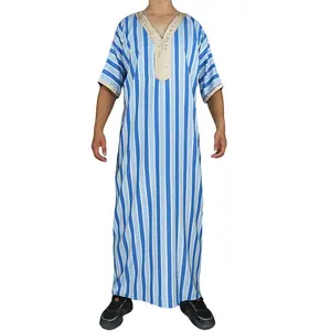2023工厂销售传统穆斯林摩洛哥风格圆领男士脱衣