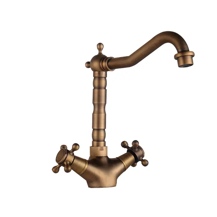 Miscelatore di acqua calda e fredda di alta qualità rubinetti antichi a doppia maniglia rubinetto bagno lussuoso bagno rubinetto del bacino