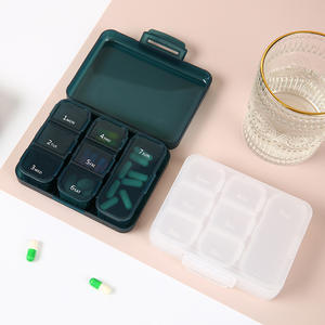 Boîte à pilules portable Boîte de rangement 7 compartiments Médecine scellée Semaine Voyage Mini boîte à pilules portable en stock - Product Image 4