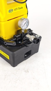 Unité hydraulique à deux vitesses PUJ1200E 0,37 kW, pompe hydraulique à commande manuelle pour levage de chantier, similaire à Enerpac - Product Image 4