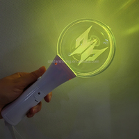 Fournitures d'usine logo personnalisé cercle Transparent acrylique coloré Flash bâton lumineux LED bâton lumineux pour Kpop idole Concert événements