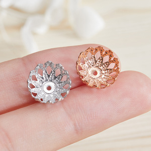 <strong>Manufacturing</strong> <strong>Supplies</strong> Flower Cap Beads End Caps Tassel Charms Stainless Steel Flower Bead Caps for <strong>Jewelry</strong> Making Accessories - Product Image 1