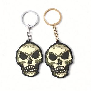 OEM Keyring <b>Custom</b> 2D Design Letter Shape Plastic Pvc Rubber logo <b>Key</b> Chain Silicone Motorcycle Keychain - Product Image 2