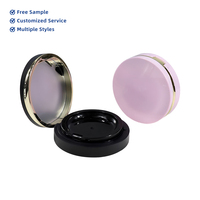 Boîtier de fond de teint compact de luxe vide 15g, emballage de maquillage rond en plastique portable, étui coussin d'air en gros