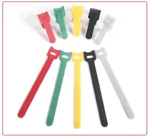 Wholesale Low Price Customized Printed Cable Ties Reusable magic sticker cable ties