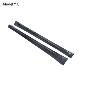 Jupes latérales en fibre de carbone style C pour Model Y 2018-2024 - Product Image 4