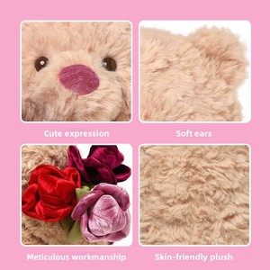 Oso de Peluche <span class=keywords><strong>Nina</strong></span> de San Valentín Catch Fun 520, Muñeco Adorable para Regalo de Cumpleaños de la Mejor Amiga de una Niña, Poliéster y Algodón PP - Product Image 3