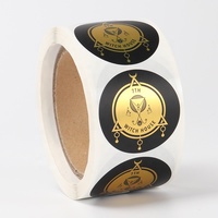 Étiquette adhésive en vinyle à double couche, impression personnalisée, autocollant noir brillant, étiquette autocollante, pour sirop anti-cellulite