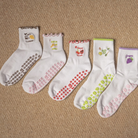 Chaussettes de yoga sportives de haute qualité pour femmes, mi-mollet, antidérapantes, avec logo, respirantes et personnalisables
