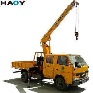 2 Ton3 Ton 5 Ton Truck Crane Remote Control Mobile Straight Boom Truck Mounted Crane Grua Factory Sale