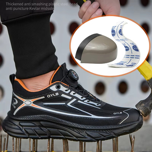 Chaussures de sécurité K39 tendance avec embout en acier pour hommes, baskets de travail anti-perforation avec bouton rotatif, acceptant la personnalisation OEM - Product Image 4