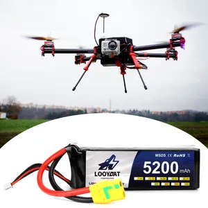 Beste Recensie 11.1V 22.2V 3S 6S 5000Mah 5200Mah Li-Ion Polymeer Oplaadbare Lipo-Batterij