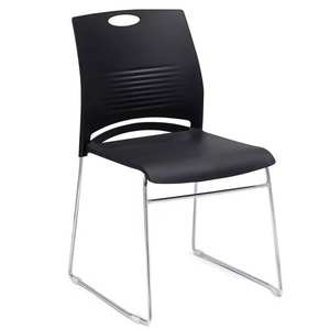 Wholesale Simple <b>Stackable</b> Metal Legs Multifunctional <b>Chairs</b> Plastic <b>Dining</b> <b>Chair</b> With Cushion Seat - Product Image 3
