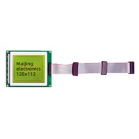 Module d'affichage LCD à matrice de points graphique STN Crystal Electronics MJ128112, écran jaune-vert avec texte noir 5V pour étage d'ascenseur