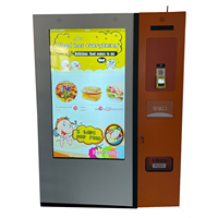 Distributeur d'aliments intelligent avec écran tactile de 55 pouces, Machine à vendre, hamburger chaud, système de four à micro-ondes, ODM, OEM,