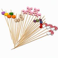 Bamboe voedselsticks voor sushi, fruit, desserts; wegwerp fruitprikkers, dessertprikkers, kleine hapjesprikkers voor kinderen.
