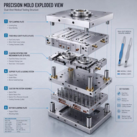 Service de surmoulage de scalpel médical chirurgical ergonomique personnalisé en PP et TPU, directement de l'usine
