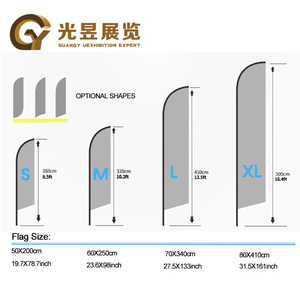 Suministro de fábrica profesional Decoración de publicidad al aire libre Poliéster 100% Pluma Lágrima Bandera de playa - Product Image 3