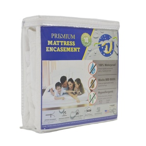 Nữ Hoàng Kích thước cao cấp chất lượng không gây dị ứng giường nệm encasement zippered bedbug không thấm nước bìa trắng dệt kim phong cách - Product Image 1