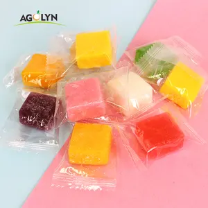 Delicious cube permen jeli rasa buah permen gummy kustomisasi permen manggo