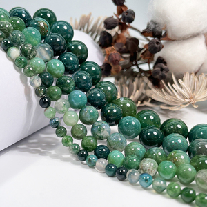 Wholesale Natural Moss <strong>Agate</strong> Gemstone Round Loose <strong>Beads</strong> for Jewelry Making DIY Handmade Crafts 8mm 10mm 12mm 14mm Stone <strong>Beads</strong> - Product Image 3