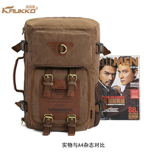Mochila de lona para deportes al aire libre <span class=keywords><strong>Retro</strong></span> transfronteriza para hombres, bolso de mano multifuncional para estudiantes universitarios, montañismo, moda - Product Image 3