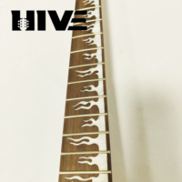Manche de guitare électrique HIVE en érable et palissandre, 24 frettes, 6 cordes, avec double tremolo métallique 42 mm, sonorité flamboyante