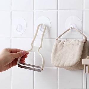 Ganchos de succión engrosados, redondos, de un solo gancho, capacidad de carga de 1-3 kg, sin clavos, juego de accesorios de plástico para baño - Product Image 4