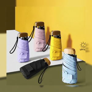 Ultra Mini e leggero singolo colore UV protettivo ombrello pieghevole accessorio moda - Product Image 1