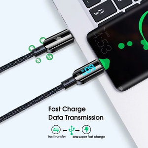 Loại C 60W <span class=keywords><strong>LED</strong></span> Hiển Thị Kỹ Thuật Số Nhanh Chóng Sạc Cáp <span class=keywords><strong>USB</strong></span> C Để C Sạc Dây Phí Dòng Dữ Liệu Cho <span class=keywords><strong>iPhone</strong></span> 16 Samsung Macbook - Product Image 6