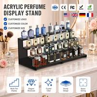 Présentoirs en acrylique noir à 4 niveaux personnalisés, support pour organiseur de parfums, support pour cupcakes, étagères pour présentoirs