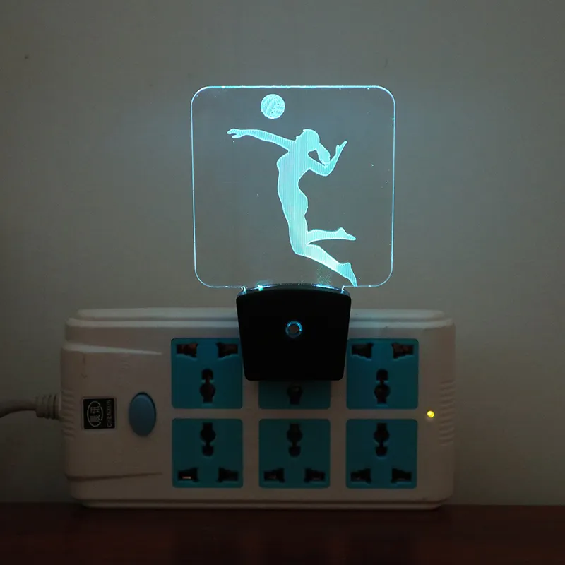 Mini eklenti 3d lamba akıllı hareket sensörü başucu/tuvalet/koridor gece lambası yunus/kedi tasarımları fiş ışık dekor için