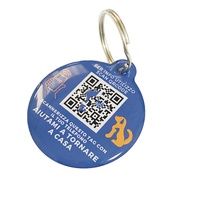 Étiquette d'identification numérique pour animaux de compagnie avec code QR NFC, collier de suivi intelligent pour chats et chiens