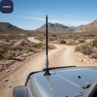 Antenne de voiture universelle Carfu 51 cm en acier inoxydable, antenne tout-terrain pour SUV et moto, installation facile sans perçage, AC-1184