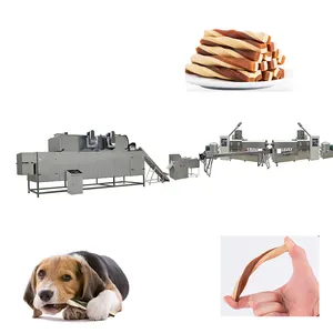 Industrie halb-einzelschnecken-extruder Haustier-Leckwaren Snack Hund Kaugummi-Herstellungsmaschine Hundelebensmittelproduktionsanlage Maschine Extruder