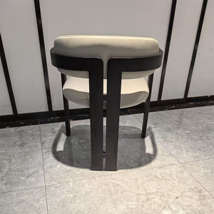Italienischer moderner Mid-Century Esszimmers tuhl Wohn möbel aus massivem Eschenholz mit doppelten Armlehnen im französischen Stil - Product Image 4