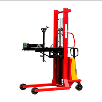Chariot élévateur semi-électrique Jichuan pour fûts de 350 kg, gerbeur hydraulique pour fûts d'huile, hauteur de levage de 2500 mm
