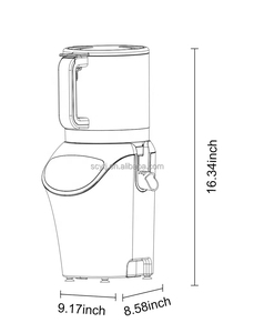 Extractor de Jugos Lento de Presión en Frío, de Alta Gama, Eléctrico, 350W, 50 RPM, Retención de Nutrientes, Silencioso (60dB), 2.5L, Alto Rendimiento, CE FDA, para Frutas - Product Image 3