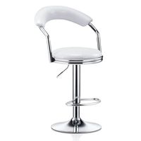 Chaise pivotante ergonomique moderne LIUSHENG J05 en acier inoxydable avec hauteur réglable, sans accoudoirs, pour bar à domicile, style panneau de bois