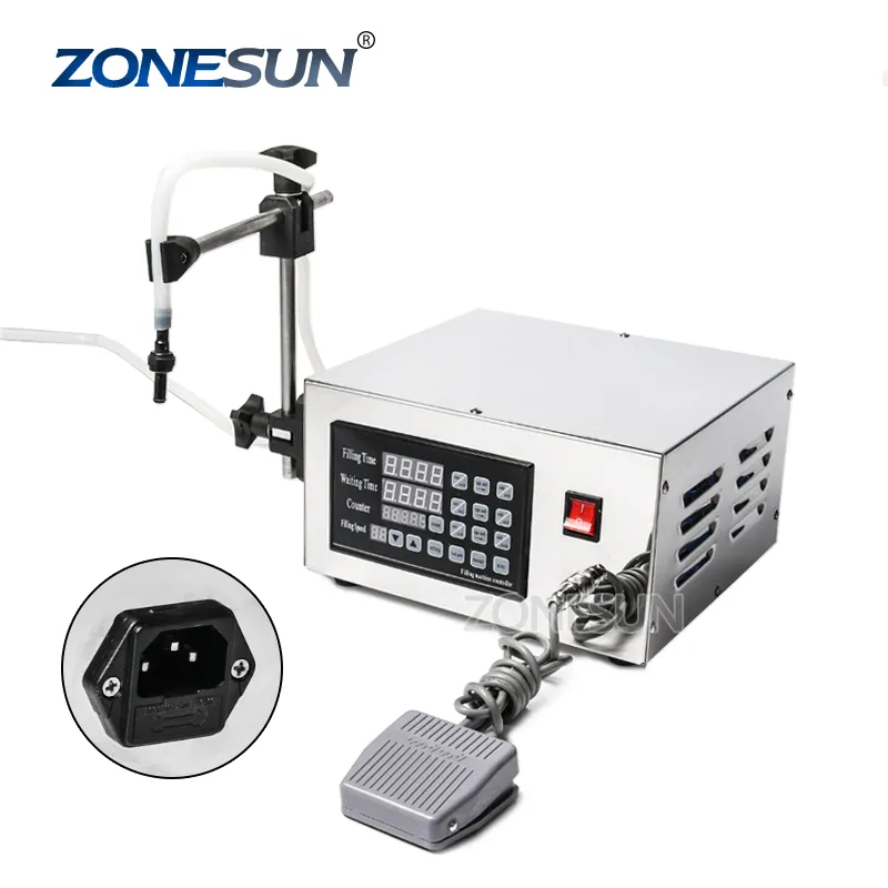 ZONESUN CK-280 Pompa Magnetik Pengisi Cairan Mengisi Mesin Kepadatan Air Peralatan Bottling Untuk Parfum Minuman