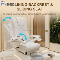 Mobilier professionnel pour salon de manucure, fauteuil de pédicure de luxe avec bassin en cristal pour institut de beauté