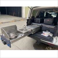 Cuisine Overland VRD4X4 pour Discovery 4, pour Land Rover, lit de voiture, cuisine 4x4, SUV, cuisine à tiroirs avec table de découpe pour la cuisine en plein air