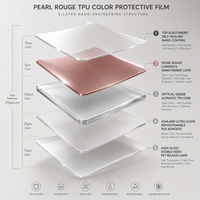 Film de protection de peinture TPU métallisé rouge perle de luxe pour voiture, 190 microns, aliphatique, faible adhérence initiale, qualité usine